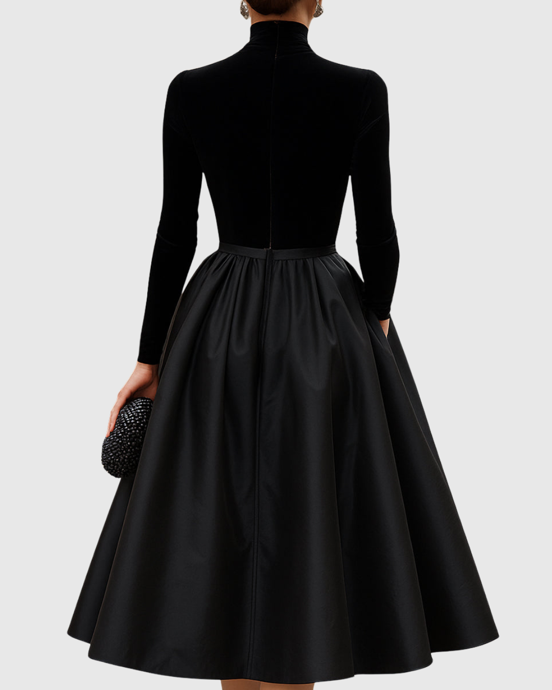 Aradia Velvet Satin Midi Dress