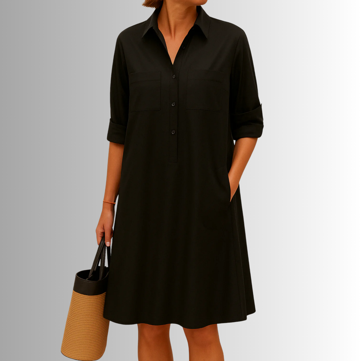Sophia Button-Down A-Line Dress