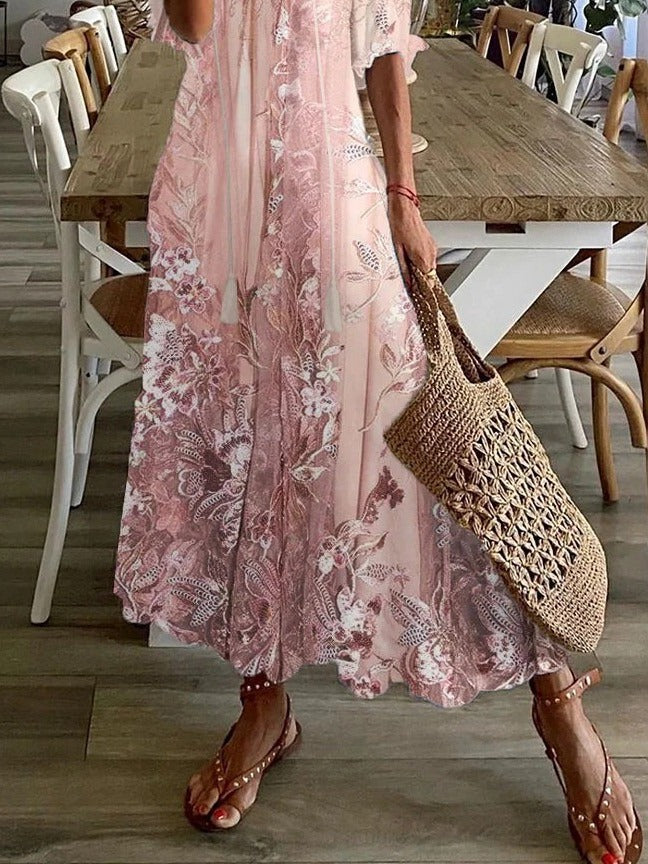 Seraphina Floral Maxi Casual Dress