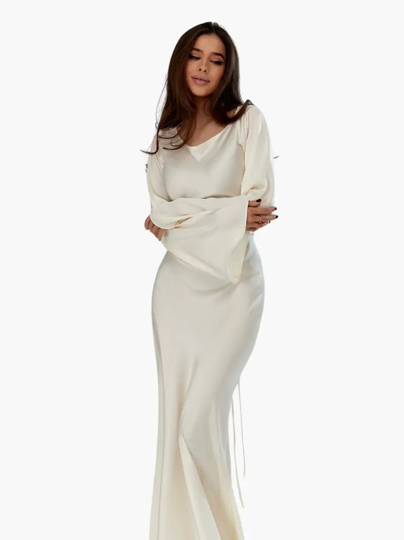 Long Sleeve Fitted Maxi Dress