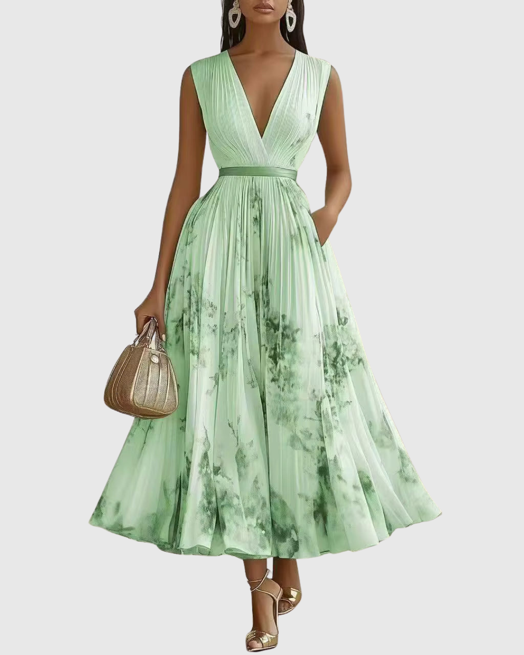 Rowella Pleated Maxi Dress