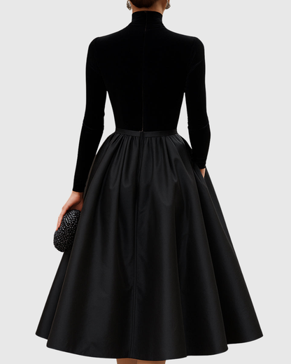 Aradia Velvet Satin Midi Dress