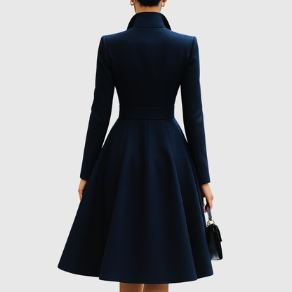 Eleanor Navy Tailored Coat Dress