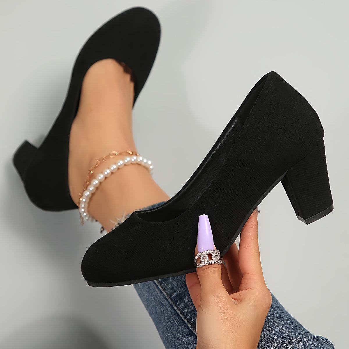 Block Heel Pumps