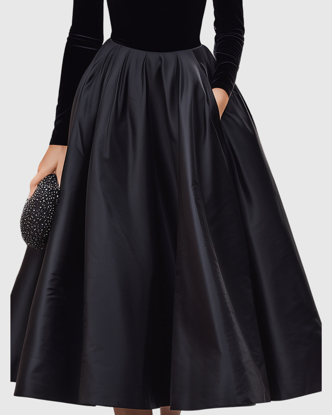 Aradia Velvet Satin Midi Dress