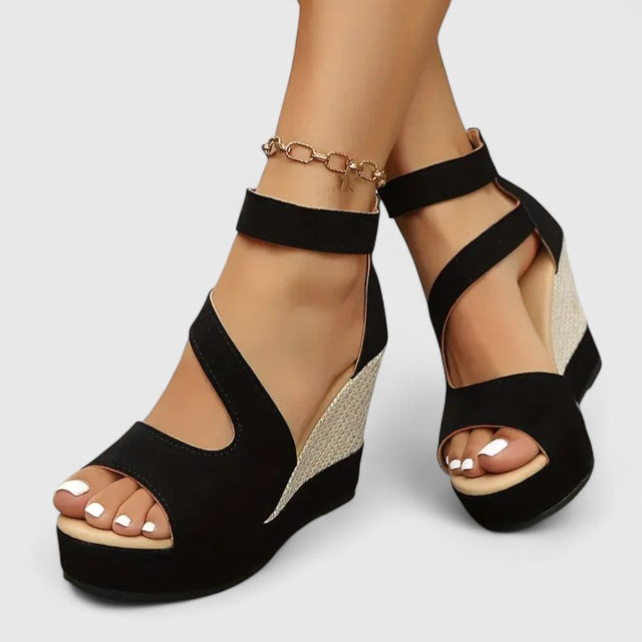 Wedge Sandals with Ankle Strap