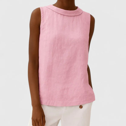 Elegant Top With Roll Collar