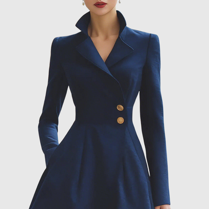 Eleanor Navy Tailored Coat Dress