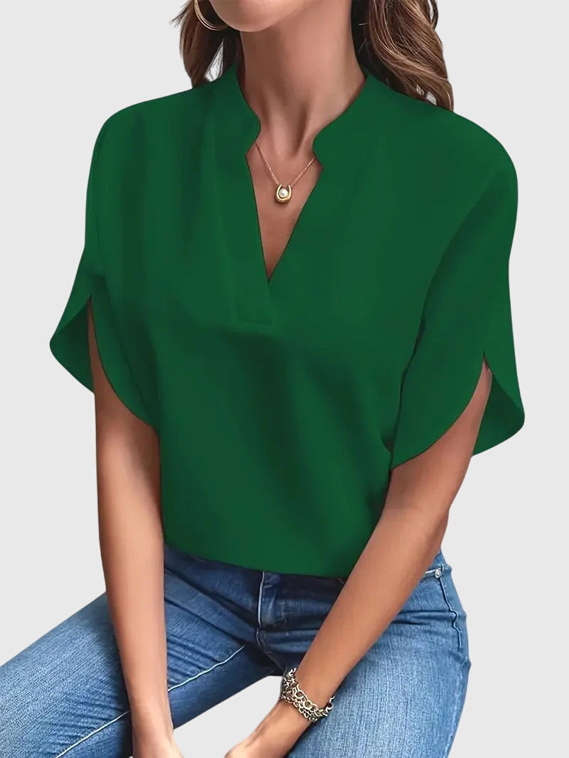 Soft And Elegant V-Neck Shirt
