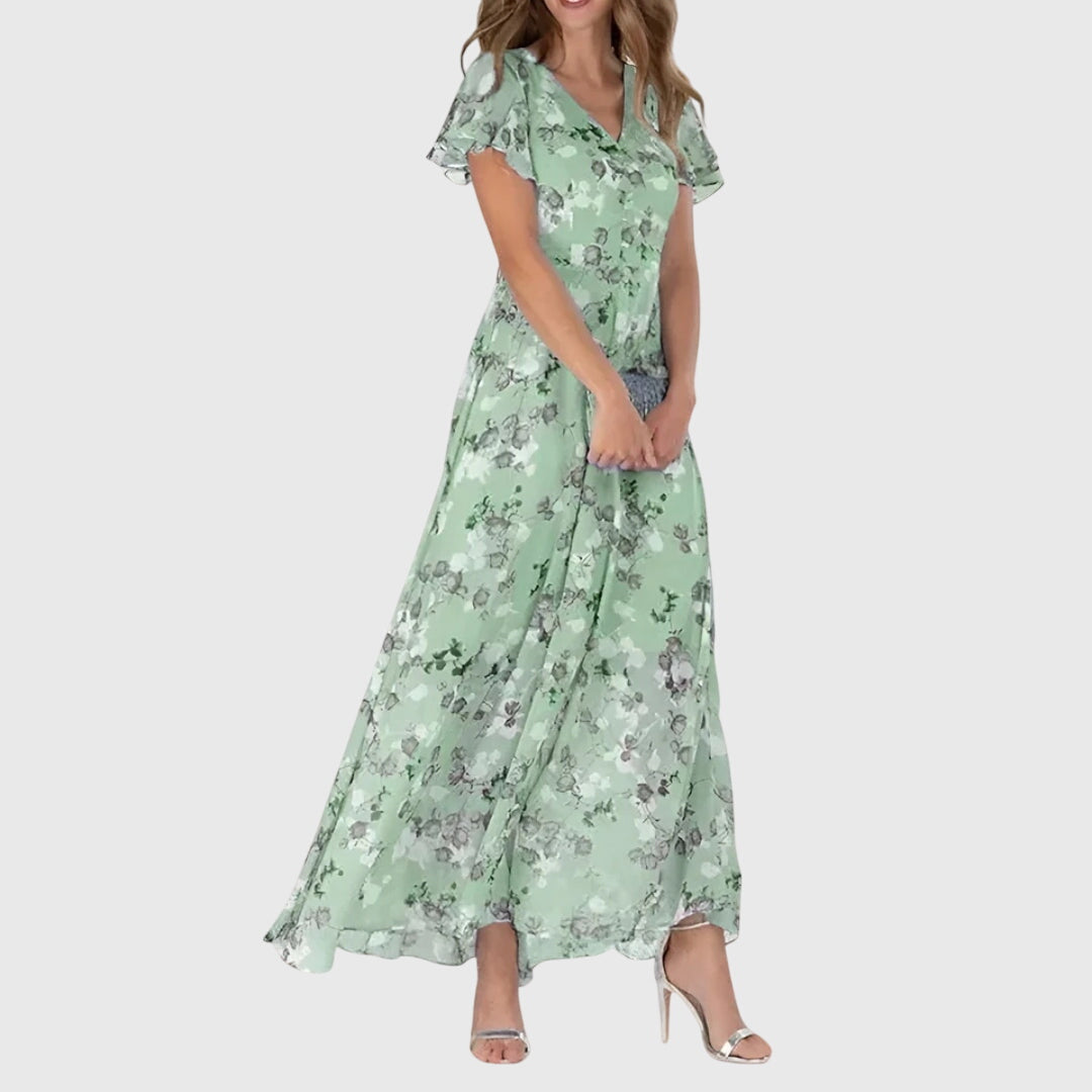 Lola Flattering Wrap Midi Dress
