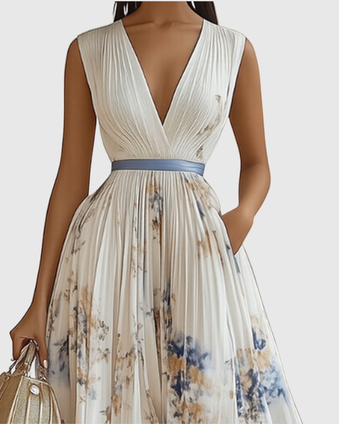 Rowella Pleated Maxi Dress
