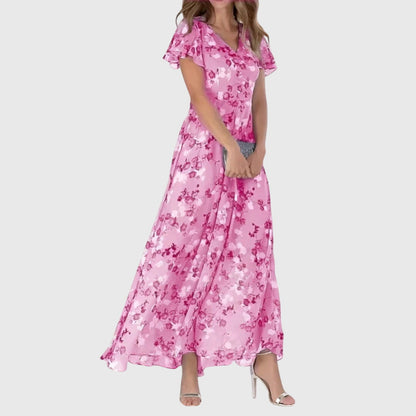 Lola Flattering Wrap Midi Dress