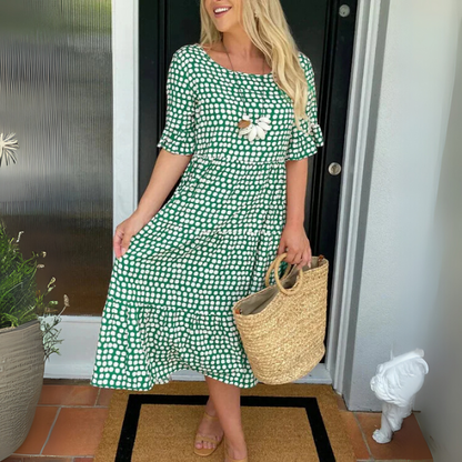 Aisha Relaxed Tiered Midi Dress