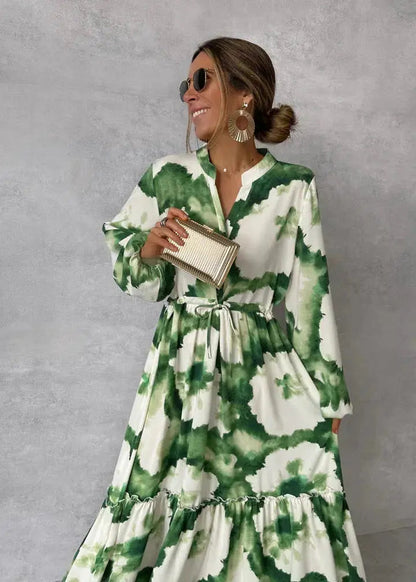 Sara V-Neck White Maxi Dress