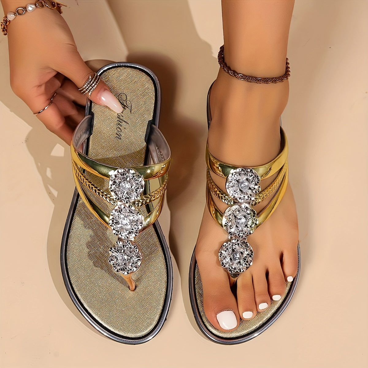 Glam Flat Sandals