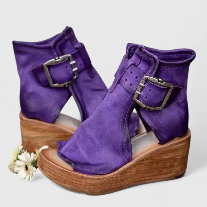 Wedge Sandals with Ankle Strap
