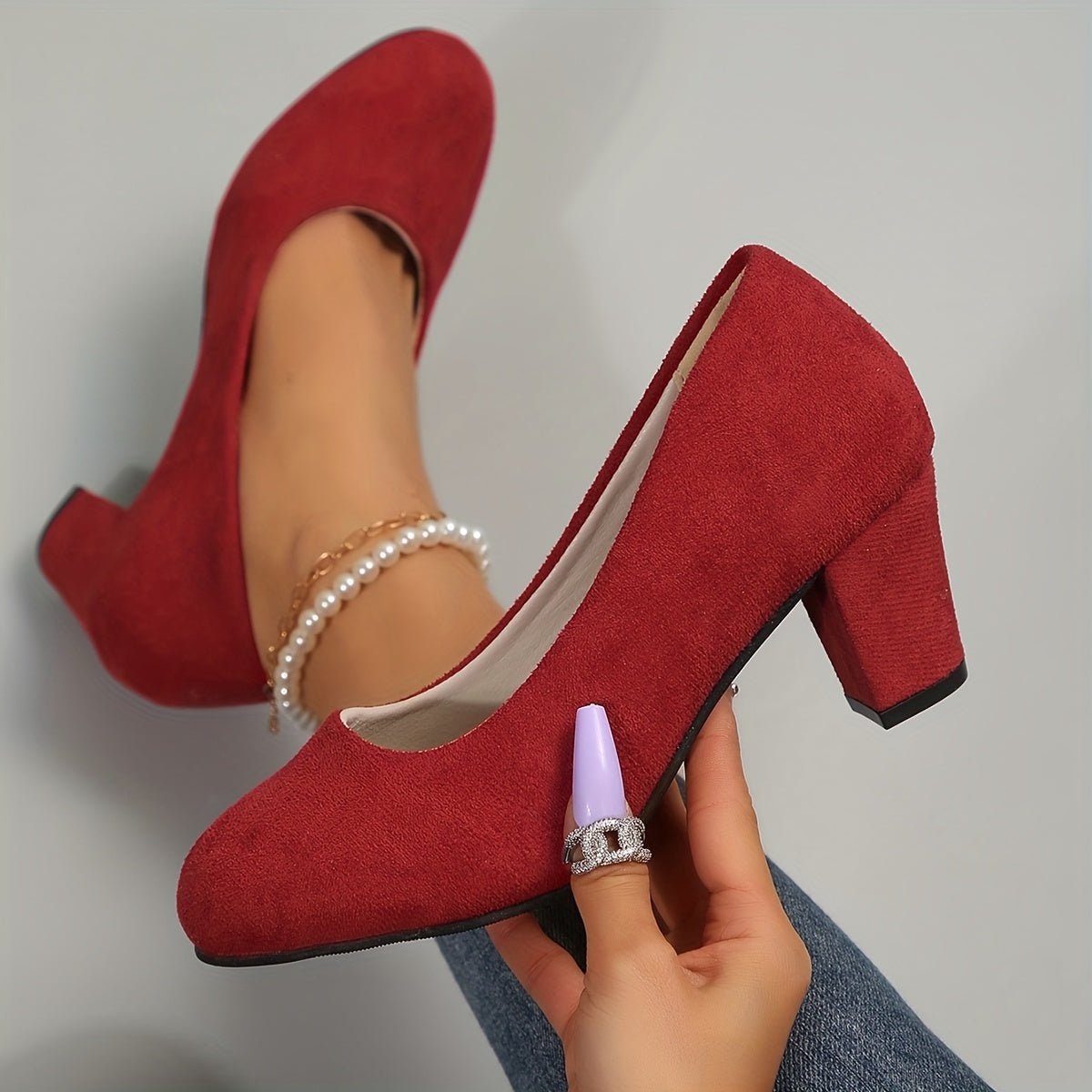 Block Heel Pumps
