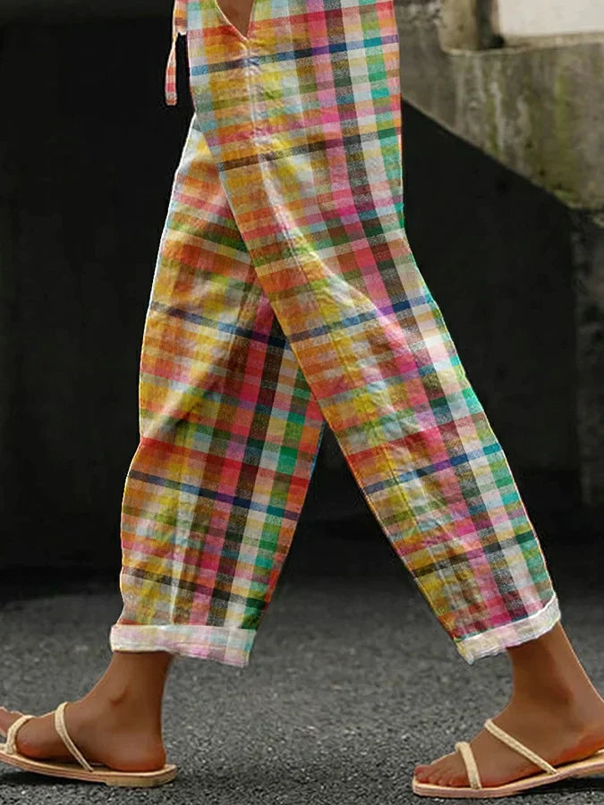 Checkered Casual Pants