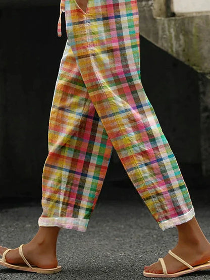 Checkered Casual Pants