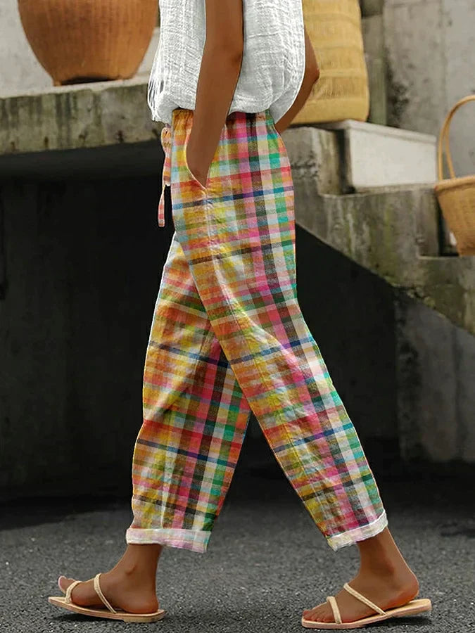 Checkered Casual Pants
