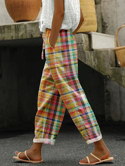 Checkered Casual Pants