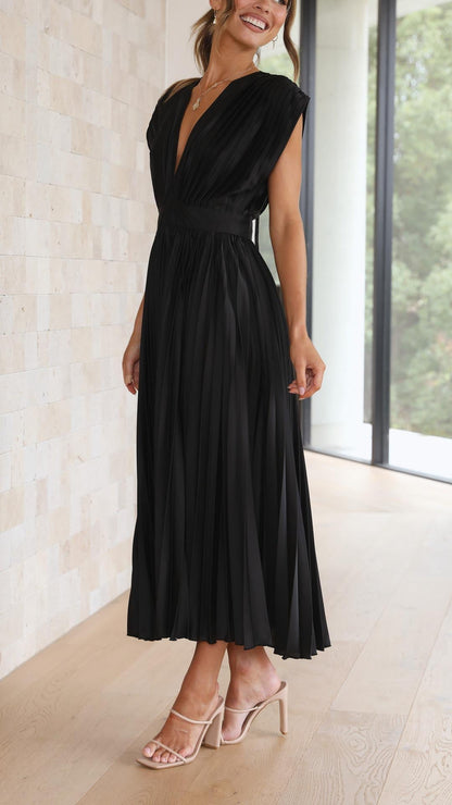Juliette Pleated Tie Front Midi