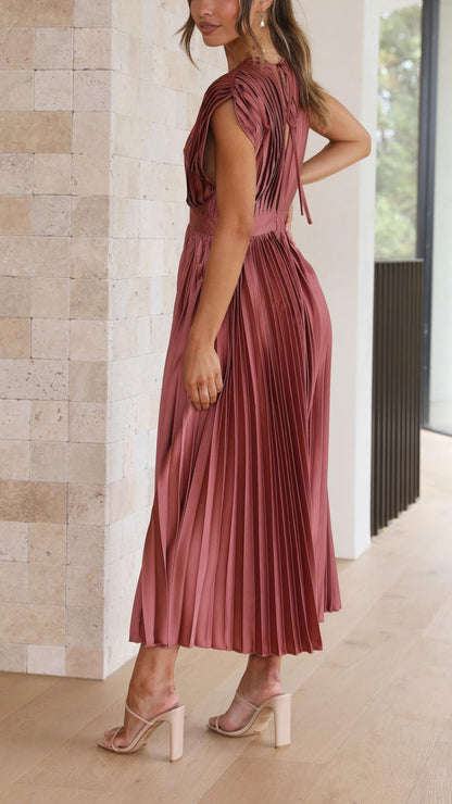 Juliette Pleated Tie Front Midi