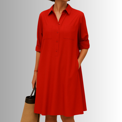 Sophia Button-Down A-Line Dress