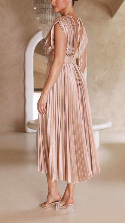 Juliette Pleated Tie Front Midi