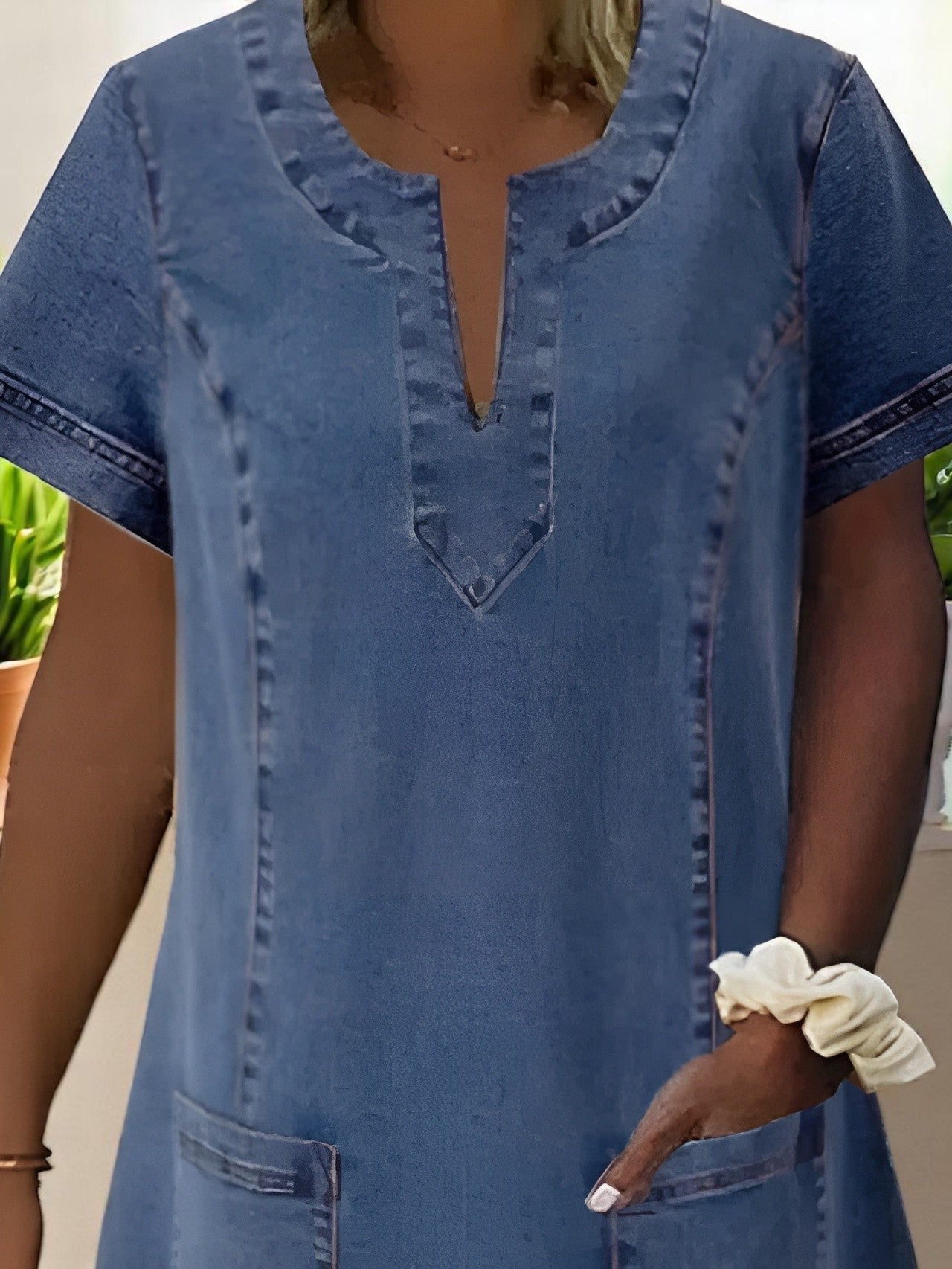Celeste Denim A-Line Dress