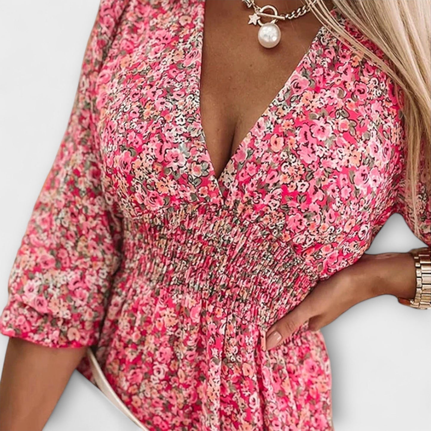 Floral Smocked Mini Dress