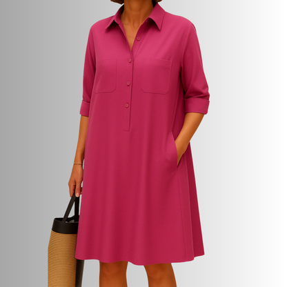 Sophia Button-Down A-Line Dress