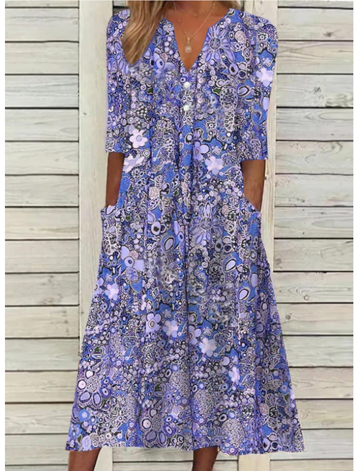 Serafina Floral Button-Down Dress
