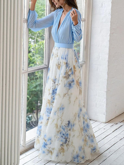 Elara Floral Chiffon Ruffle Dress