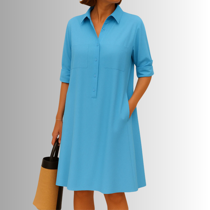 Sophia Button-Down A-Line Dress