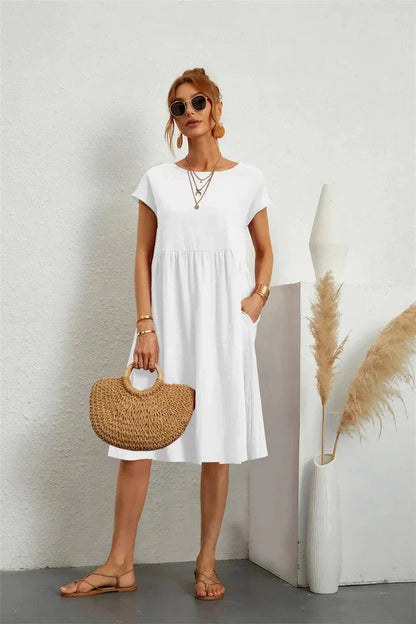 Seraphine Smocked Pocket Midi Dress