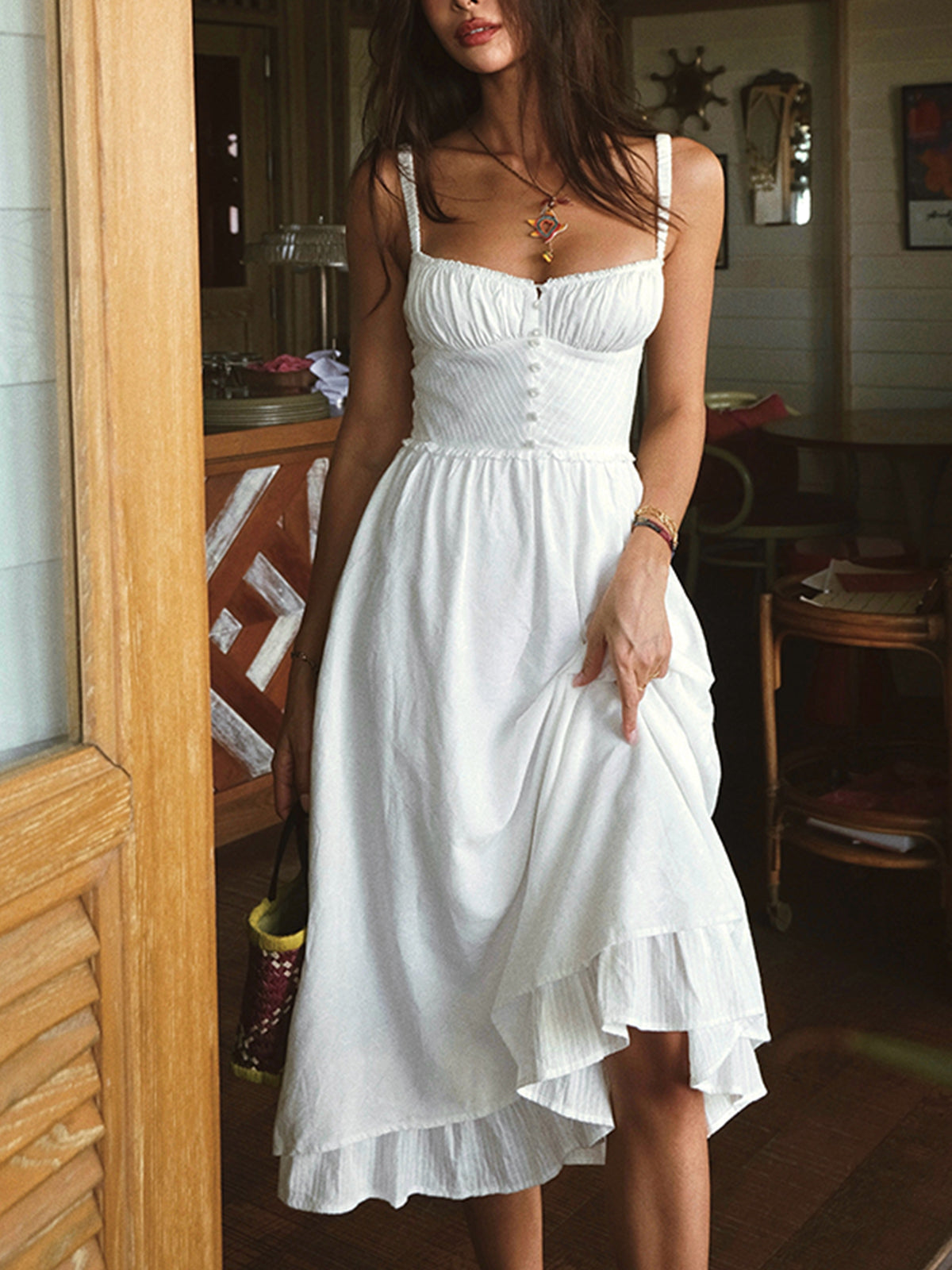 Celeste Spaghetti Strap Midi Dress