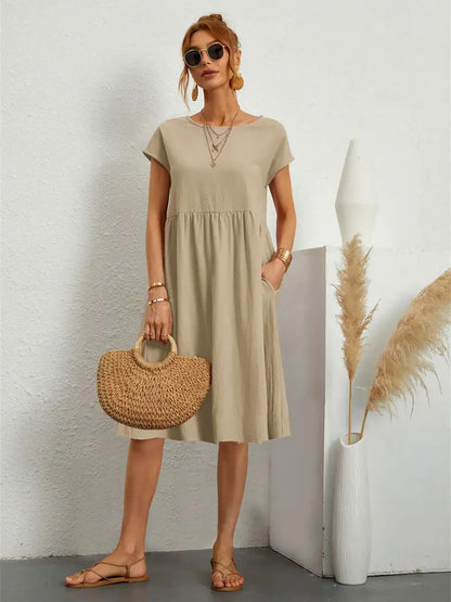 Seraphine Smocked Pocket Midi Dress