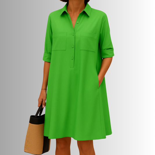 Sophia Button-Down A-Line Dress