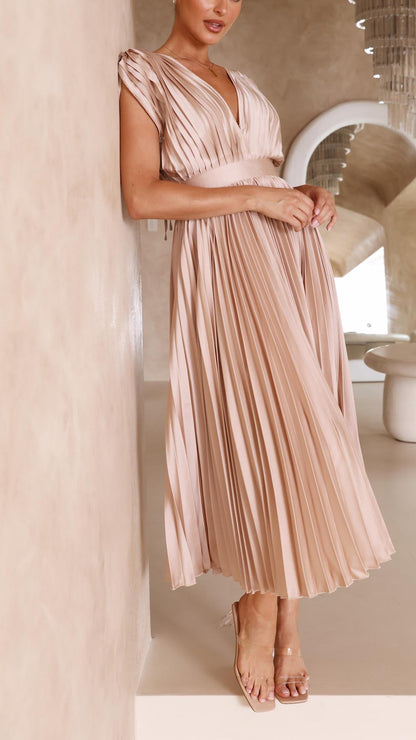 Juliette Pleated Tie Front Midi