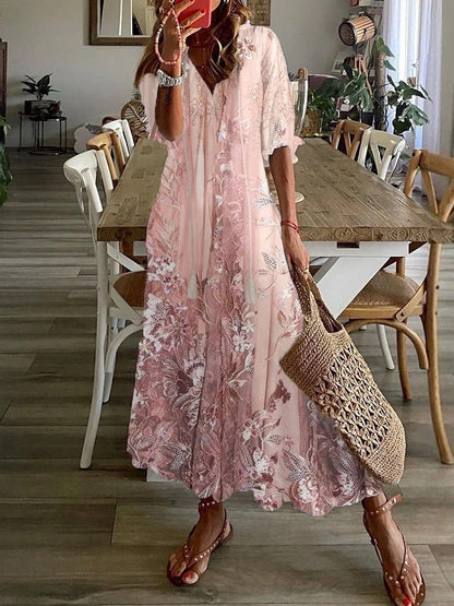 Seraphina Floral Maxi Casual Dress