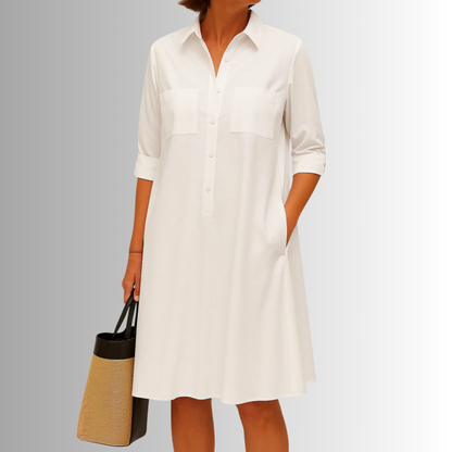 Sophia Button-Down A-Line Dress