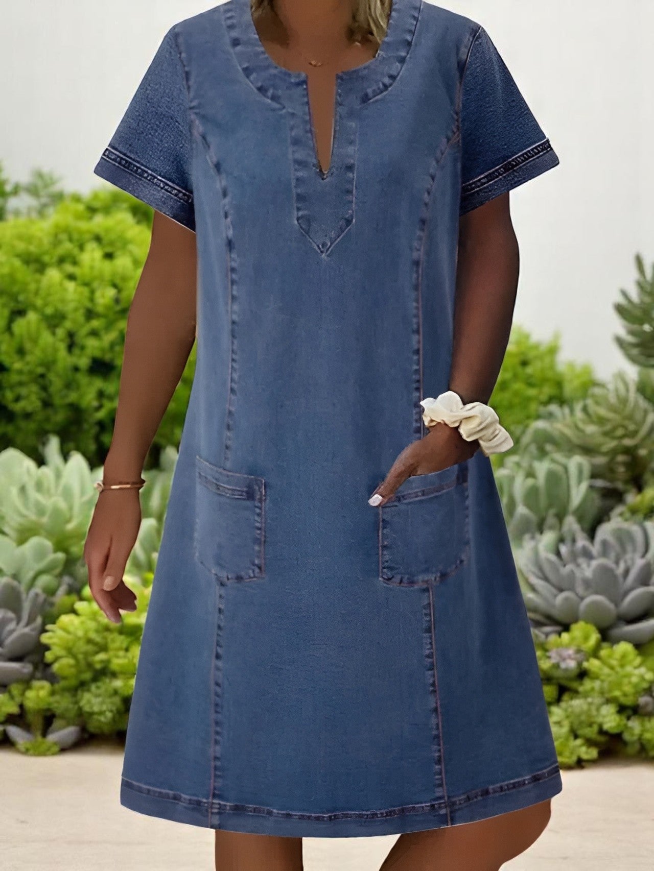 Celeste Denim A-Line Dress