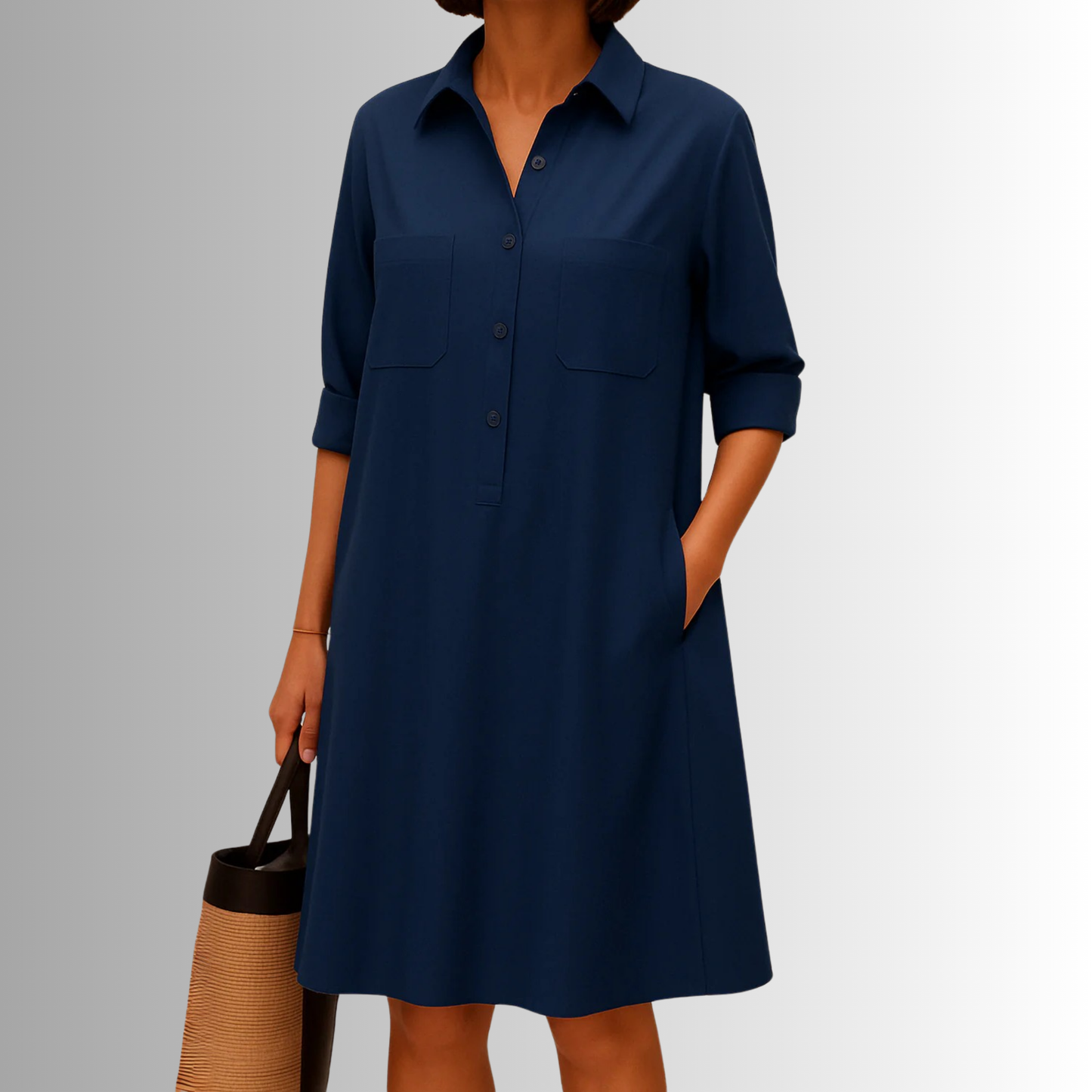 Sophia Button-Down A-Line Dress