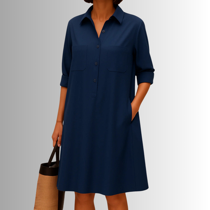 Sophia Button-Down A-Line Dress