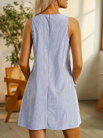 Seraphina Striped Casual Mini Dress