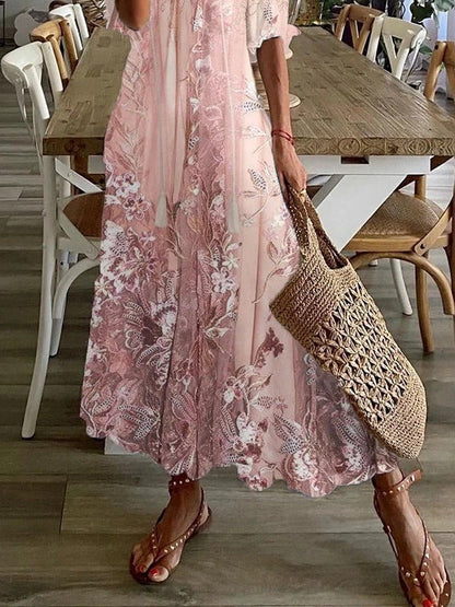 Seraphina Floral Maxi Casual Dress