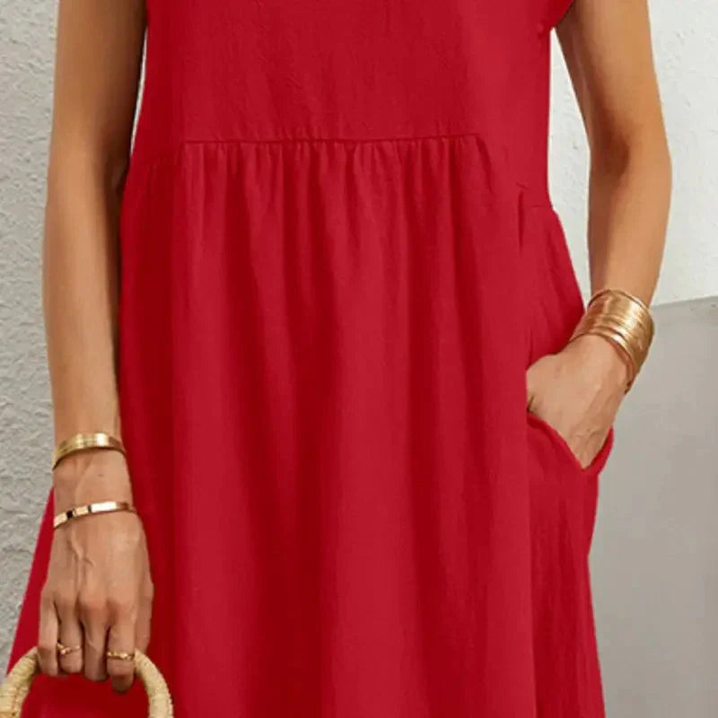 Seraphine Smocked Pocket Midi Dress