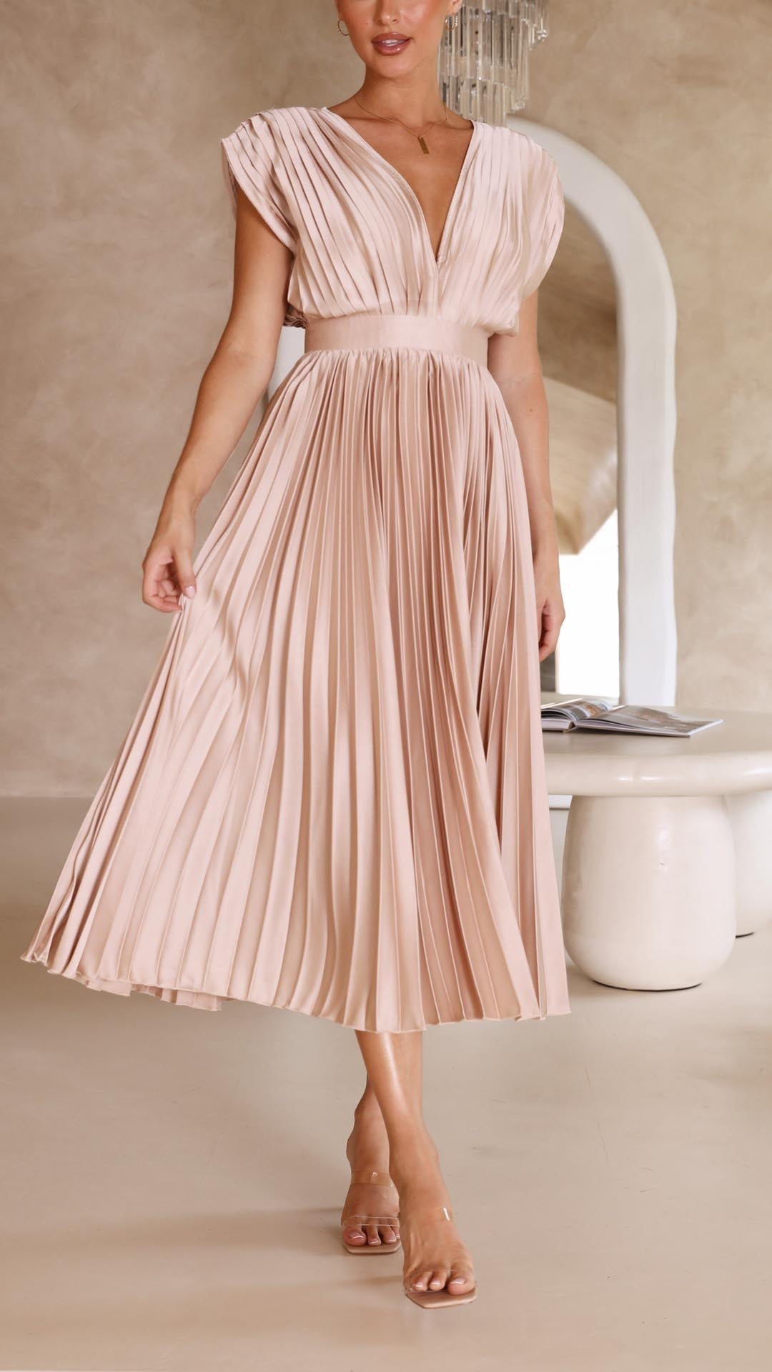 Juliette Pleated Tie Front Midi