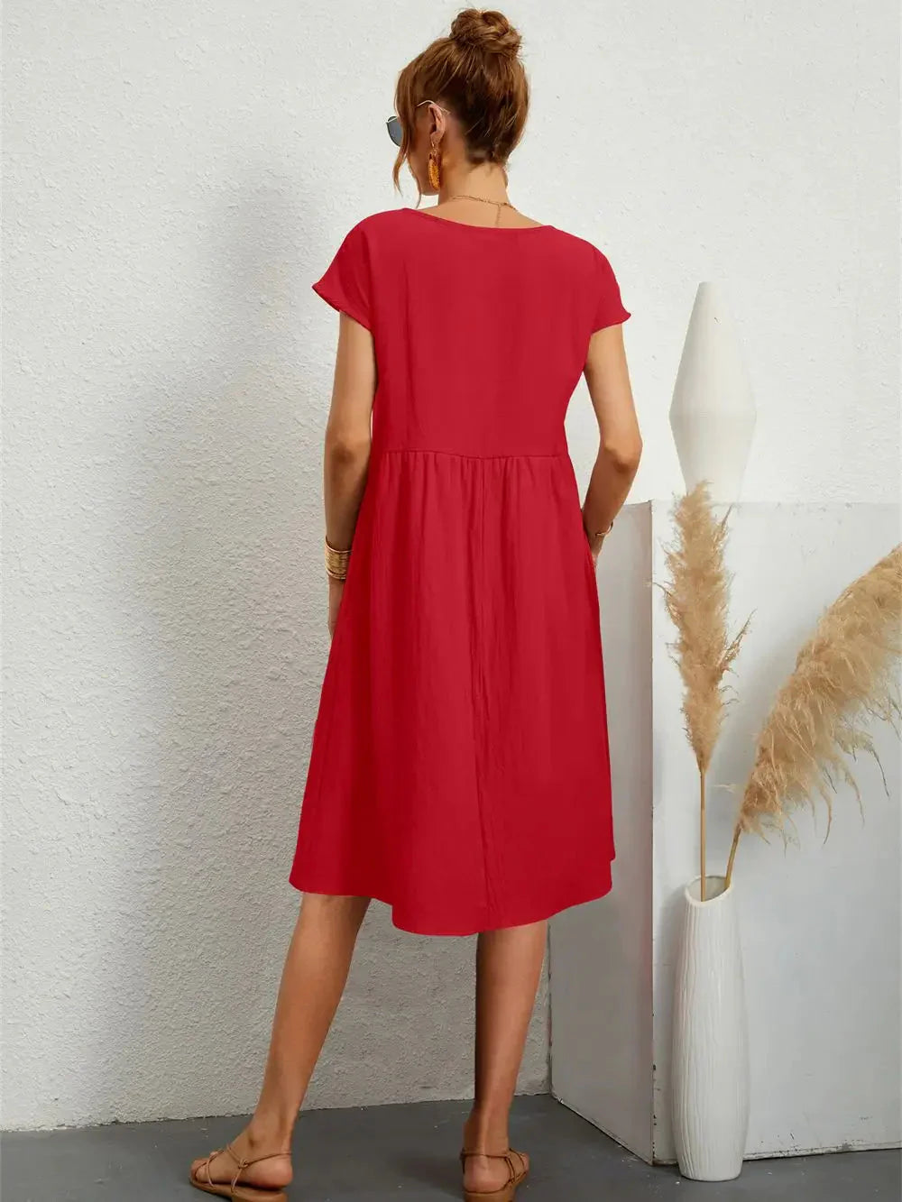 Seraphine Smocked Pocket Midi Dress